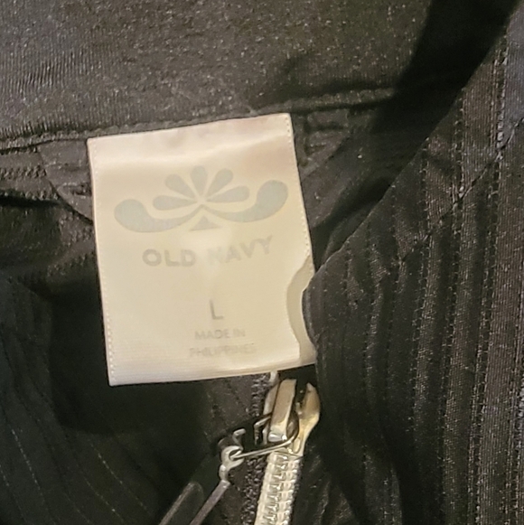 Women's Old Navy Black Full Zip Wind Breaker Sz Large - Picture 5 of 6